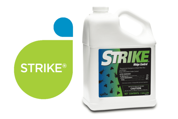 container of strike midge control product