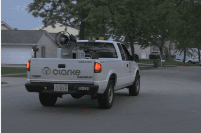 clarke mosquito truck with electric sprayer