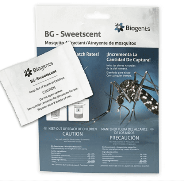 The packaging for the BG-Sweetscent Attractant